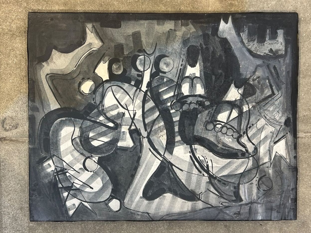 Formas abstratas em preto e branco